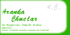 aranka chmelar business card